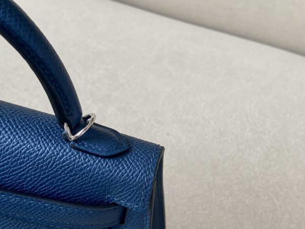 Kelly Mini Epsom Deep Blue (S4) Palladium Hardware - Image 9