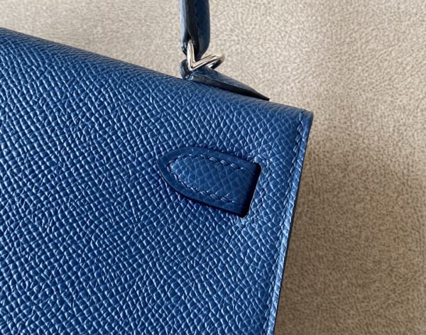 Kelly Mini Epsom Deep Blue (S4) Palladium Hardware - Image 8