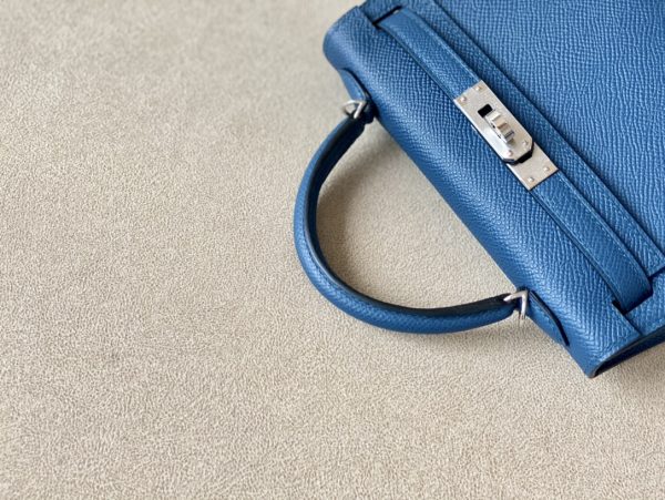 Kelly Mini Epsom Deep Blue (S4) Palladium Hardware - Image 7