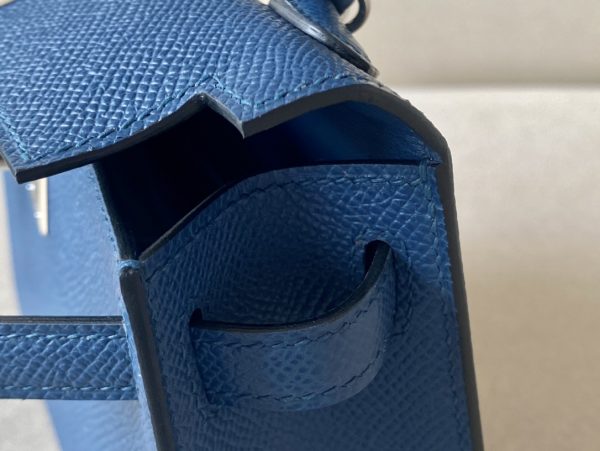 Kelly Mini Epsom Deep Blue (S4) Palladium Hardware - Image 4