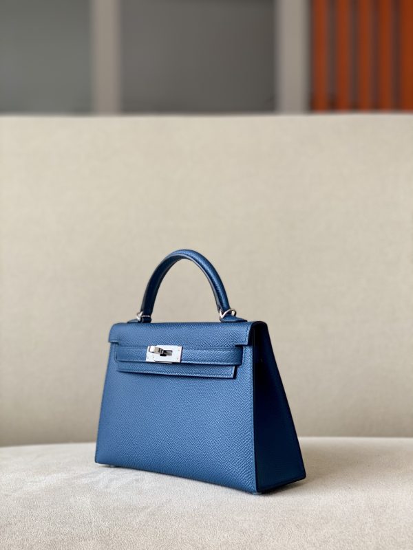 Kelly Mini Epsom Deep Blue (S4) Palladium Hardware - Image 2