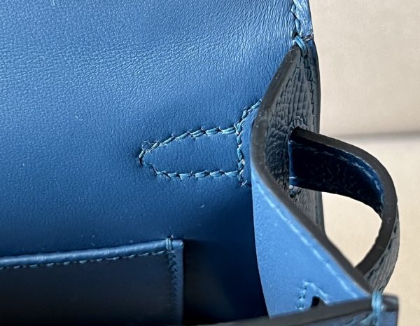 Kelly Mini Epsom Deep Blue (S4) Gold Hardware - Image 6