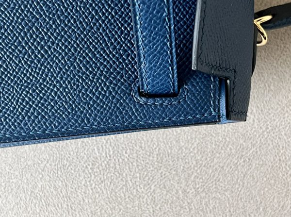 Kelly Mini Epsom Deep Blue (S4) Gold Hardware - Image 5