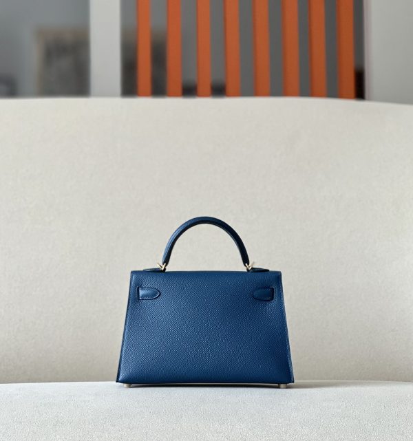 Kelly Mini Epsom Deep Blue (S4) Gold Hardware - Image 2