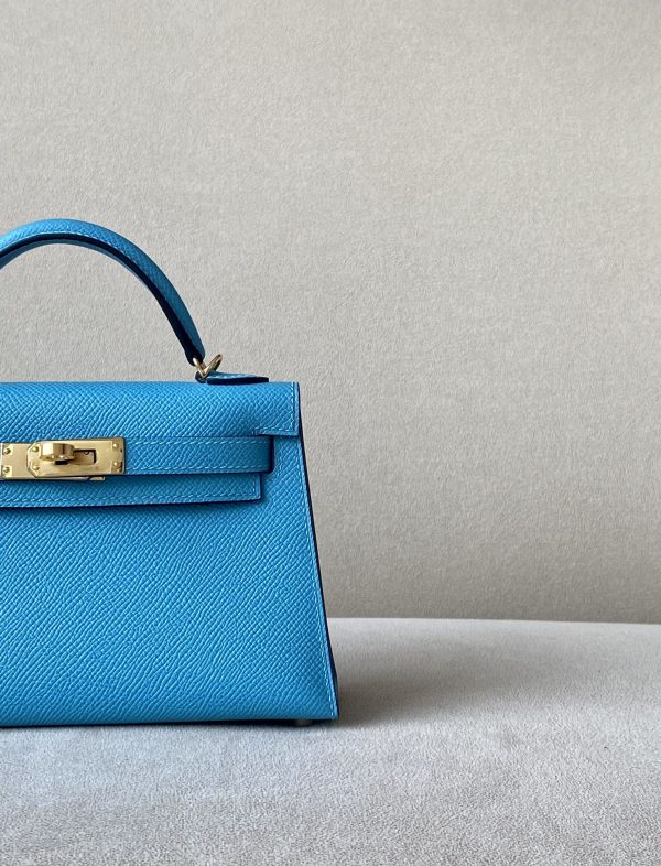 Kelly Mini Epsom Blue du Nord (P3) Gold Hardware - Image 10