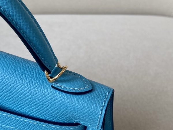 Kelly Mini Epsom Blue du Nord (P3) Gold Hardware - Image 9