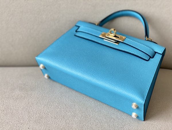 Kelly Mini Epsom Blue du Nord (P3) Gold Hardware - Image 7