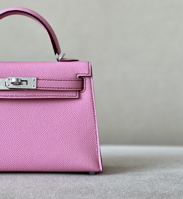Kelly Mini Epsom Pink (5P) Palladium Hardware - Image 4