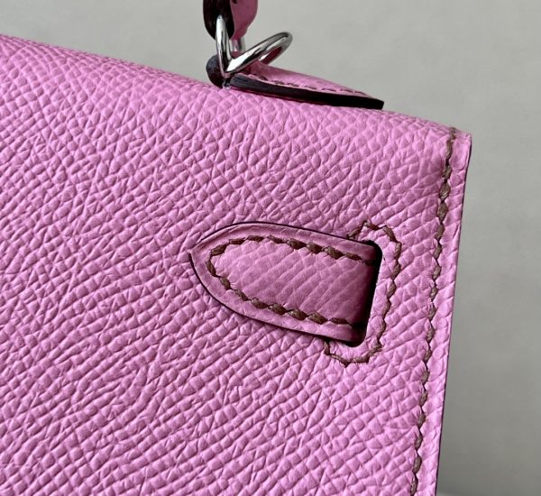 Kelly Mini Epsom Pink (5P) Palladium Hardware - Image 6