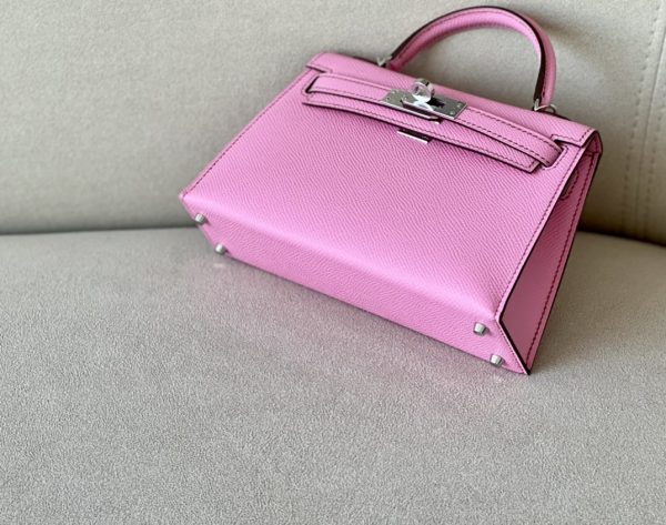 Kelly Mini Epsom Pink (5P) Palladium Hardware - Image 10