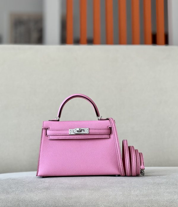 Kelly Mini Epsom Pink (5P) Palladium Hardware