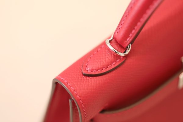 Kelly Mini Epsom Rouge de Coeur (S3) Palladium Hardware - Image 7