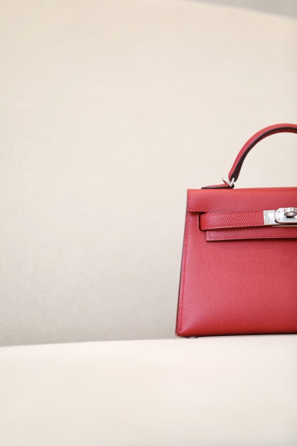 Kelly Mini Epsom Rouge de Coeur (S3) Palladium Hardware - Image 5