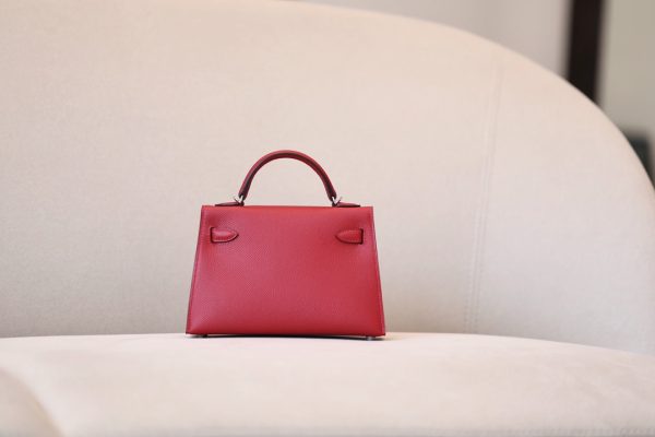 Kelly Mini Epsom Rouge de Coeur (S3) Palladium Hardware - Image 3