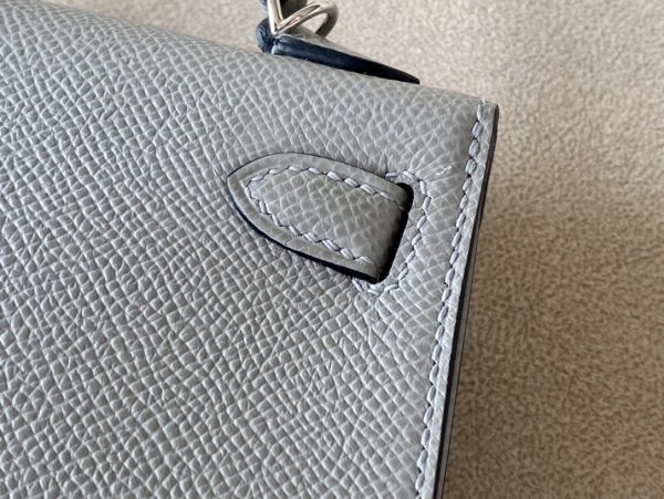 Kelly Mini Epsom Gris Mouette (4Z) Palladium Hardware - Image 7