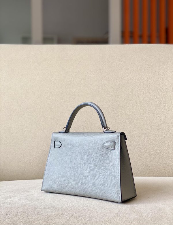 Kelly Mini Epsom Gris Mouette (4Z) Palladium Hardware - Image 4