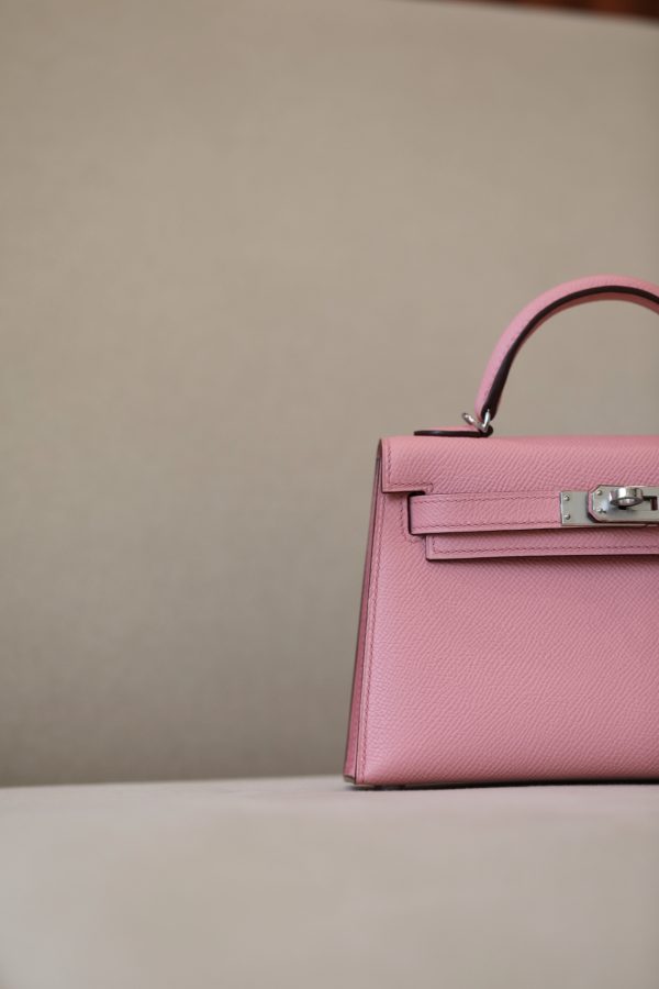 Kelly Mini Epsom Rose Confetti (1Q) Palladium Hardware - Image 4