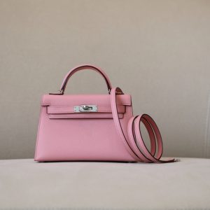 Kelly Mini Epsom Rose Confetti (1Q) Palladium Hardware