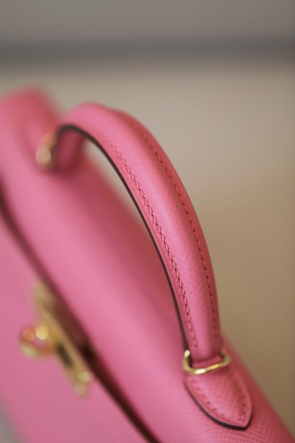 Kelly Mini Epsom Rose Azal¨¦e (8W) Gold Hardware - Image 10
