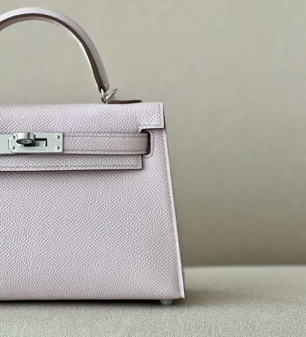 Kelly Mini Epsom Mauve Pale (09) Palladium Hardware - Image 10