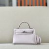 Kelly Mini Epsom Mauve Pale (09) Palladium Hardware