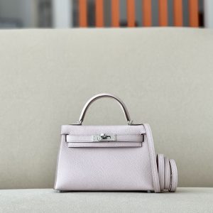Kelly Mini Epsom Mauve Pale (09) Palladium Hardware