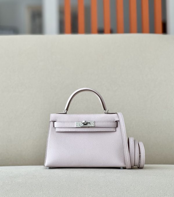 Kelly Mini Epsom Mauve Pale (09) Palladium Hardware