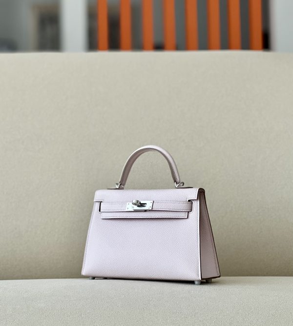 Kelly Mini Epsom Mauve Pale (09) Palladium Hardware - Image 2