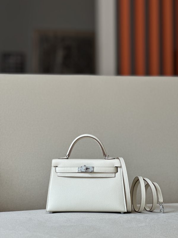 Kelly Mini Epsom Craie (10) Palladium Hardware