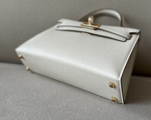 Kelly Mini Epsom Craie (10) Gold Hardware - Image 10