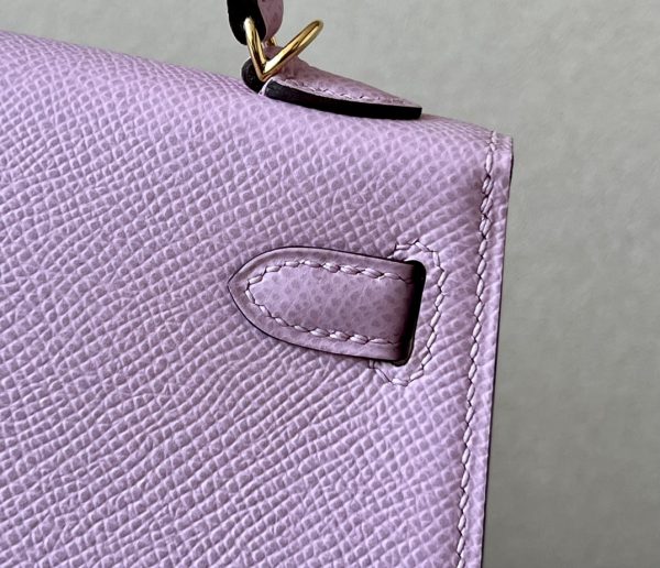Kelly Mini Epsom Mauve Sylvestre (X9) Gold Hardware - Image 8