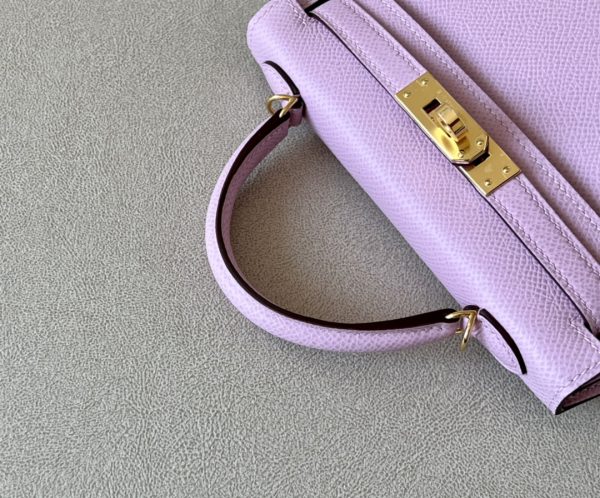 Kelly Mini Epsom Mauve Sylvestre (X9) Gold Hardware - Image 7