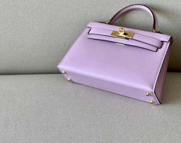 Kelly Mini Epsom Mauve Sylvestre (X9) Gold Hardware - Image 4