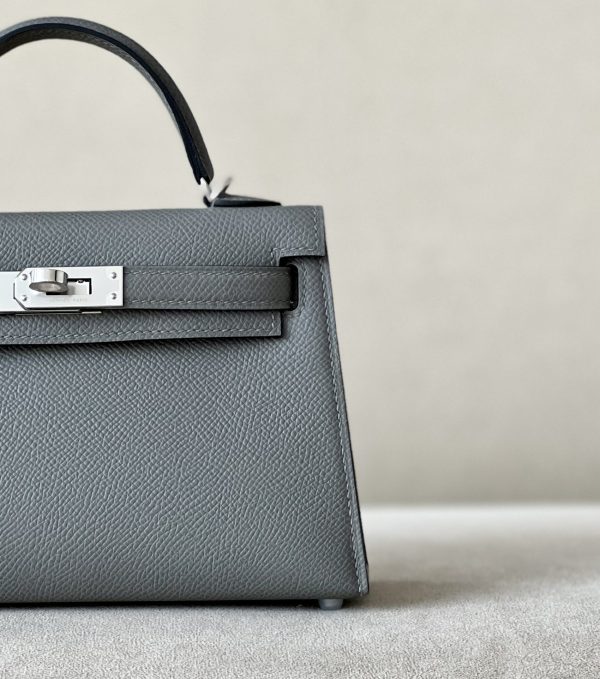 Kelly Mini Epsom Gris Meyer (0L) Palladium Hardware - Image 10