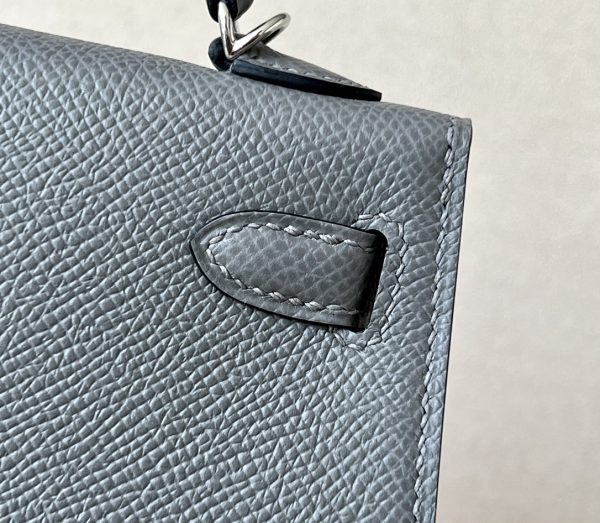Kelly Mini Epsom Gris Meyer (0L) Palladium Hardware - Image 8
