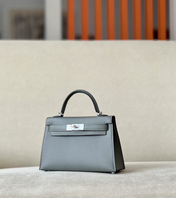 Kelly Mini Epsom Gris Meyer (0L) Palladium Hardware - Image 2