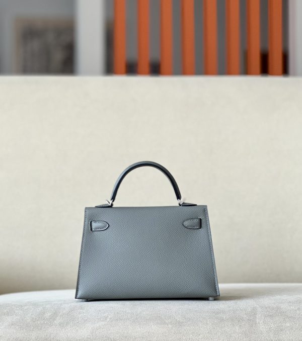 Kelly Mini Epsom Gris Meyer (0L) Palladium Hardware - Image 3