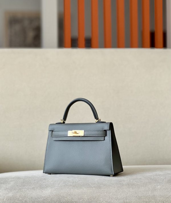 Kelly Mini Epsom Gris Meyer (0L) Gold Hardware - Image 2