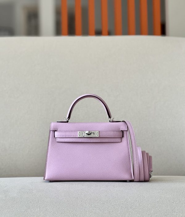 Kelly Mini Epsom Mauve Sylvestre (X9) Palladium Hardware