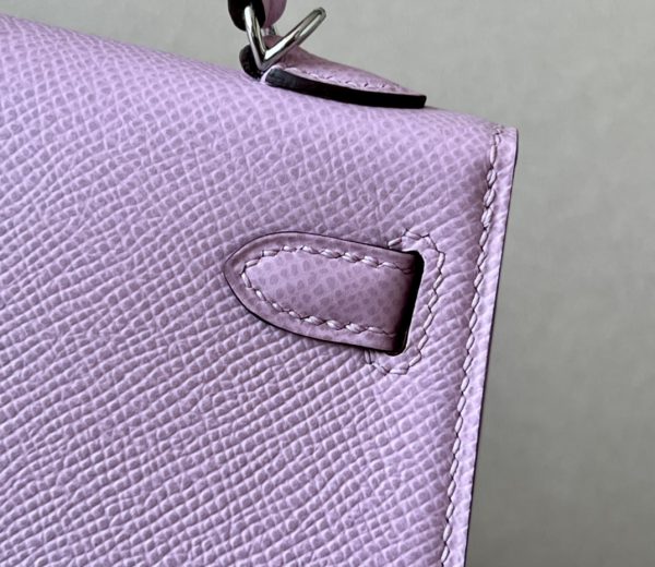 Kelly Mini Epsom Mauve Sylvestre (X9) Palladium Hardware - Image 8