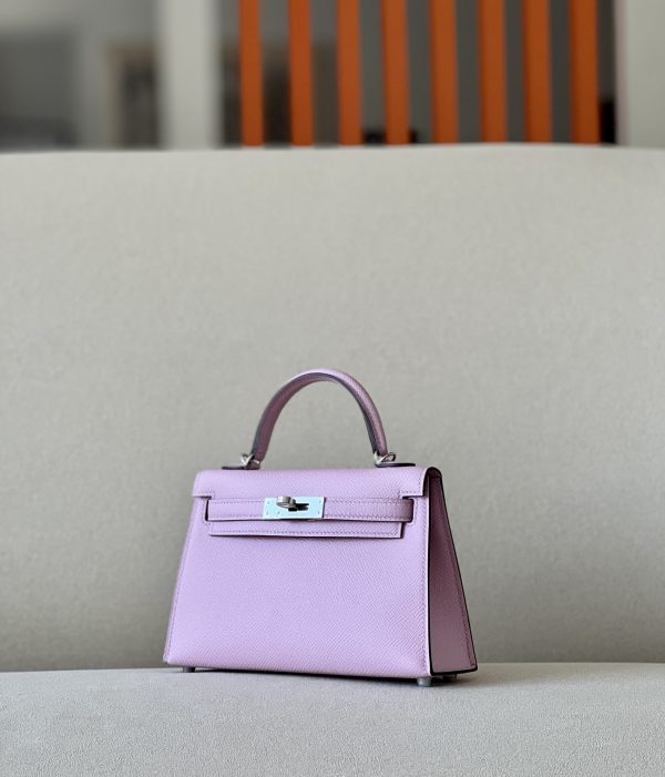 Kelly Mini Epsom Mauve Sylvestre (X9) Palladium Hardware - Image 2