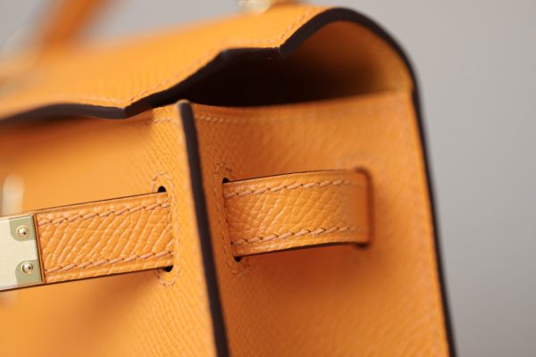 Kelly Mini Epsom Jaune D¡¯Or (9V) Gold Hardware - Image 8