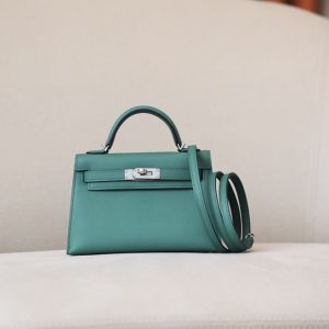 Kelly Mini Epsom Vert Vertigo (U4) Palladium Hardware