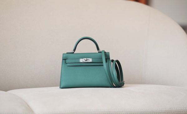Kelly Mini Epsom Vert Vertigo (U4) Palladium Hardware