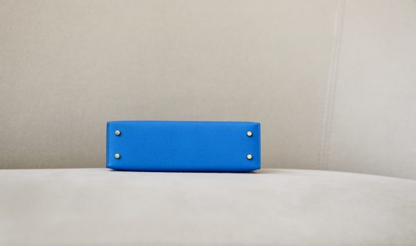 Kelly Mini Epsom Bleu Brighton (7E) Gold Hardware - Image 7