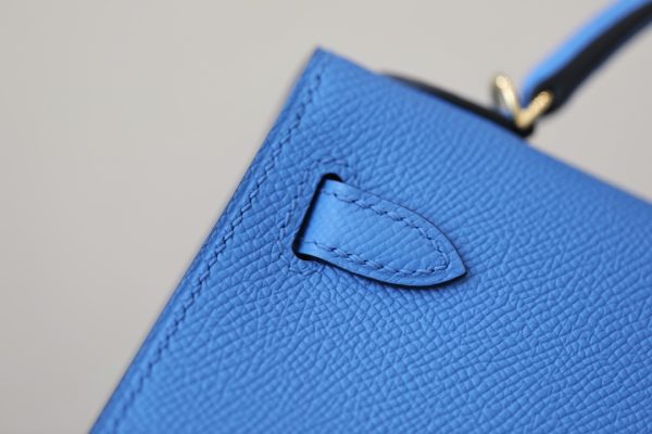 Kelly Mini Epsom Bleu Brighton (7E) Gold Hardware - Image 5