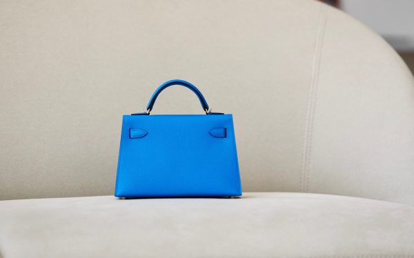 Kelly Mini Epsom Bleu Brighton (7E) Gold Hardware - Image 3