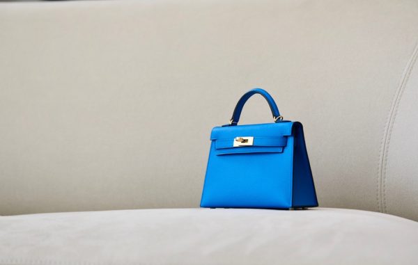 Kelly Mini Epsom Bleu Brighton (7E) Gold Hardware - Image 2