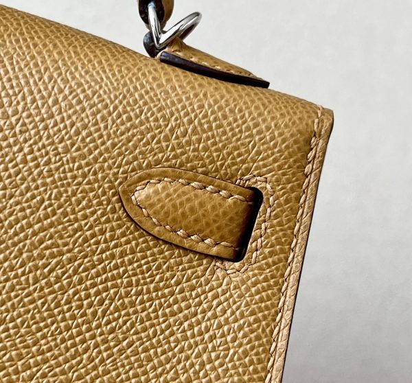 Kelly Mini Epsom Sesame (2S) Palladium Hardware - Image 8