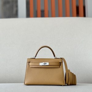 Kelly Mini Epsom Sesame (2S) Palladium Hardware
